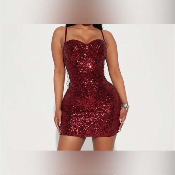 NWOT Fashion Nova Arella's Bestie Sequin Mini Dress - Picture 1 of 8